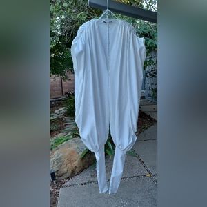 Norma Kamali's vintage (80s) white harem jumpsuit. S